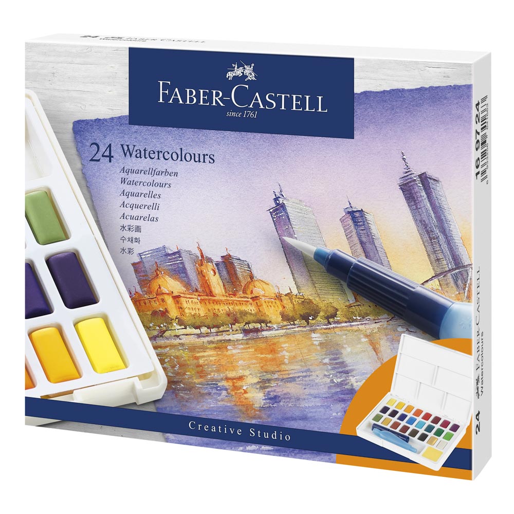 ACUARELA FABER CASTELL PROFESIONAL 169724 24 COLORES