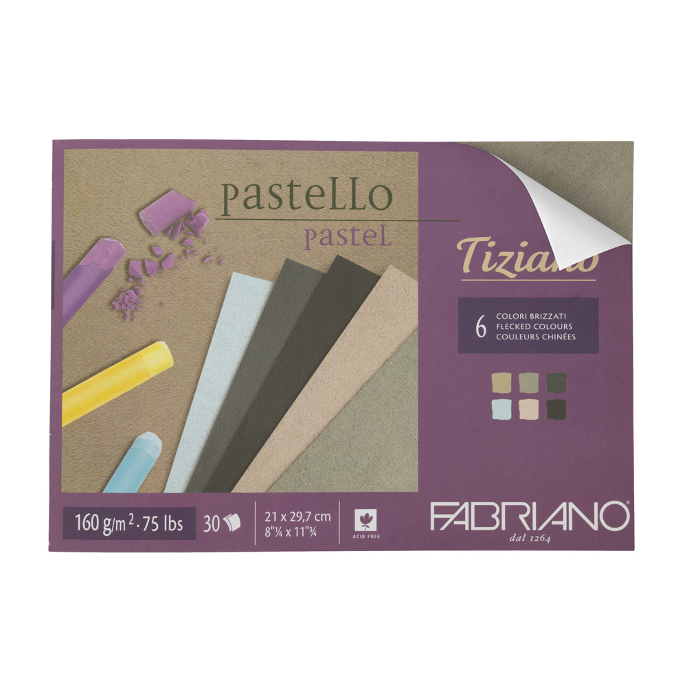 BLOCK PASTEL FABRIANO 46221297 30H. COL. OBSC. 160GR. 8..25 X12"