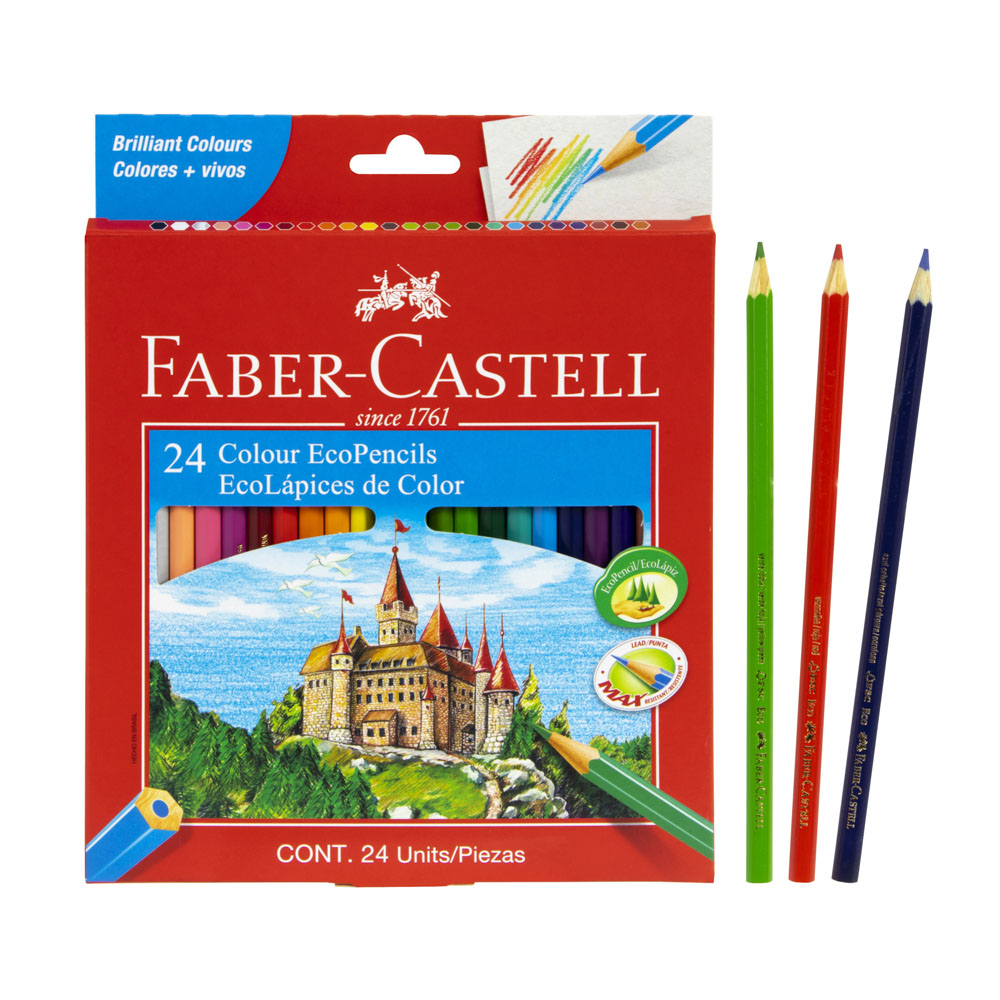 CRAYON DE MADERA FABER CASTELL 120124E 24 COL. LARGO