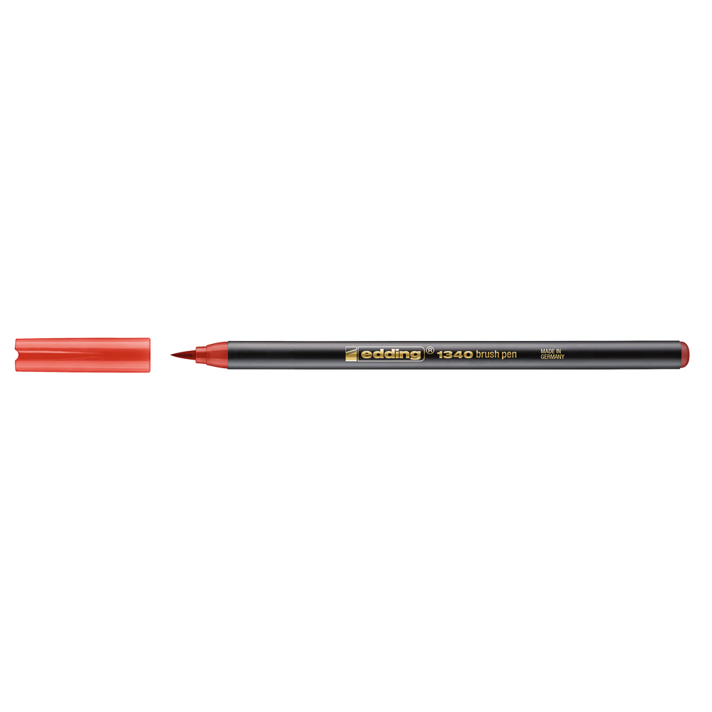 MARCADOR EDDING 1340 PUNTA PINCEL 2 ROJO