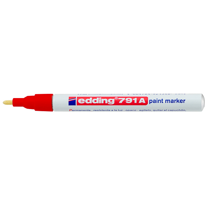 MARCADOR METALICO EDDING 791 P/MEDIANA ROJO