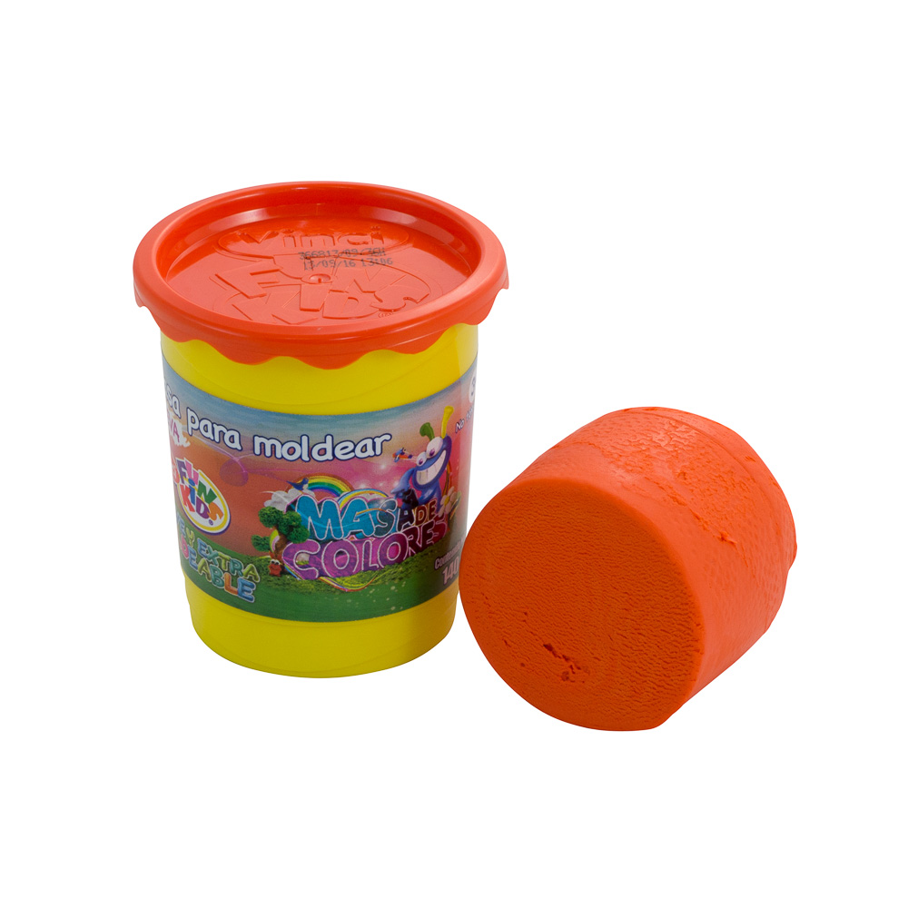 MASA MOLDEABLE VINCI FUN KIDS BOTE DE 140 GRS NARANJA