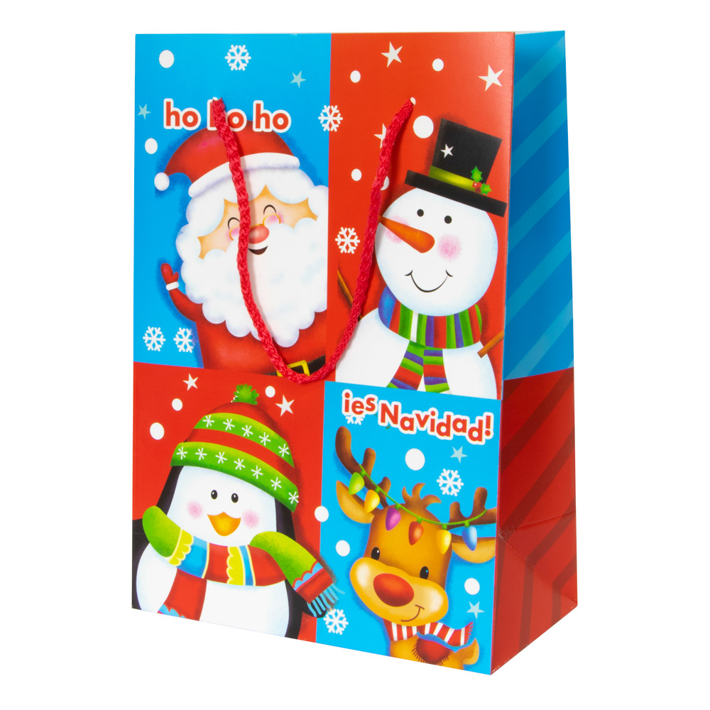 BOLSA DE REGALO GRANMARK 846-5136 MED PERSONAJES NAVIDEÑOS