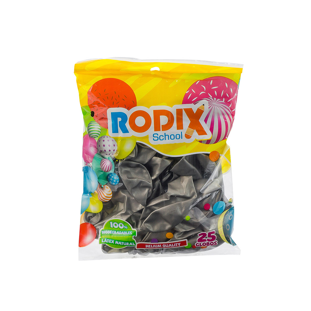 GLOBO RODIX NO. 9 BX25 METALICO PLATEADO 