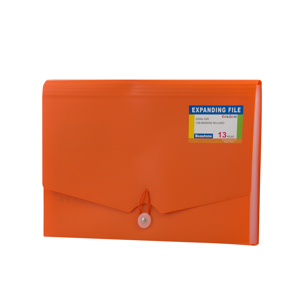 ARCHIVADOR BEAUTONE 3227-4 CORE OPAQUE LEGAL 12 SEP. NARANJA 