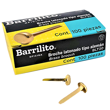 ATACHES BARRILITO BLT20 CX100 DE 20MM DORADO