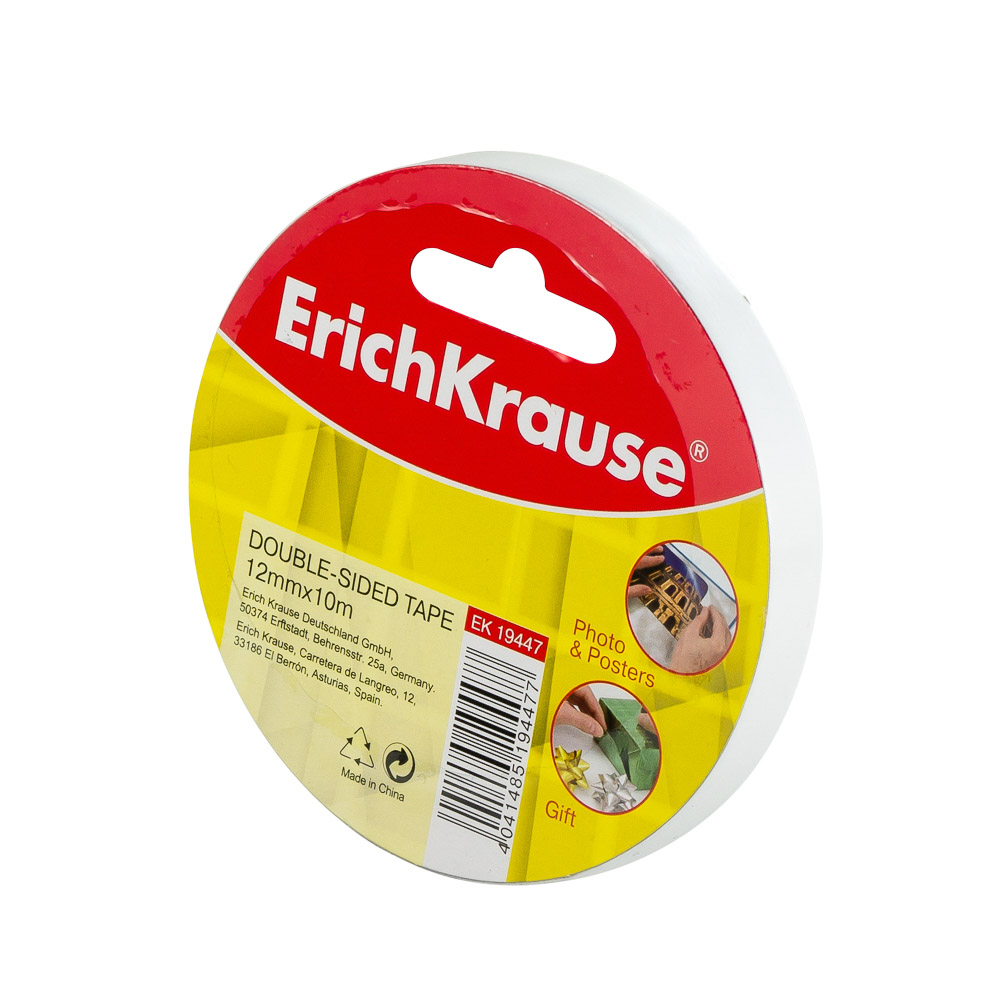 CINTA ADHESIVA ERICH KRAUSE 19447 DOBLE ADHESIVO 12MM X 10M