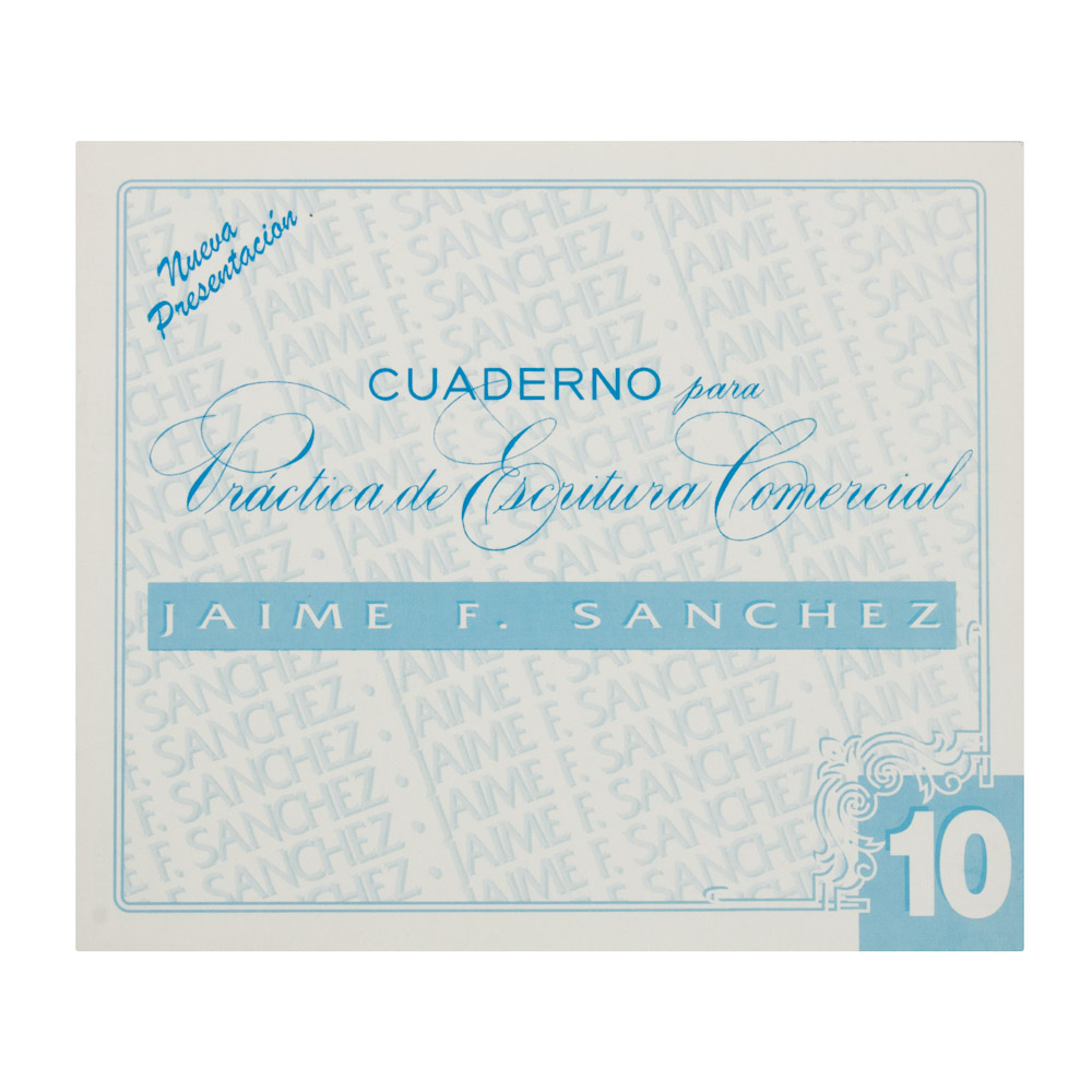 CUADERNO DE CALIGRAFIA JAIME SANCHEZ No.10