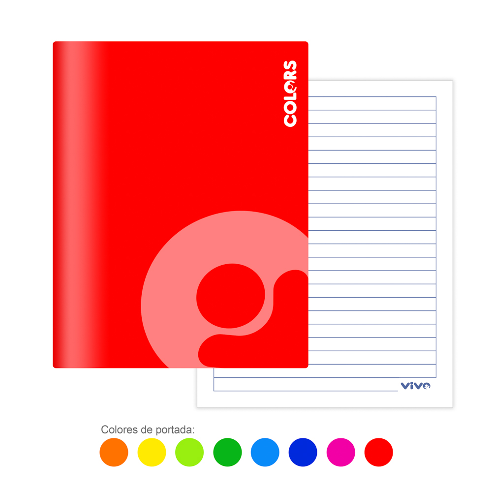 CUADERNO ENGRAPADO VIVO 100H 239971 RAYADO