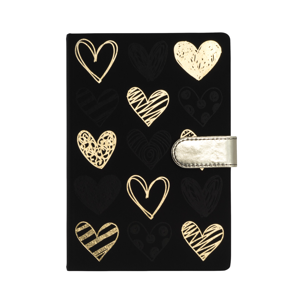 LIBRETA DIDEX 96 HOJAS AMOR CORAZON DORADO