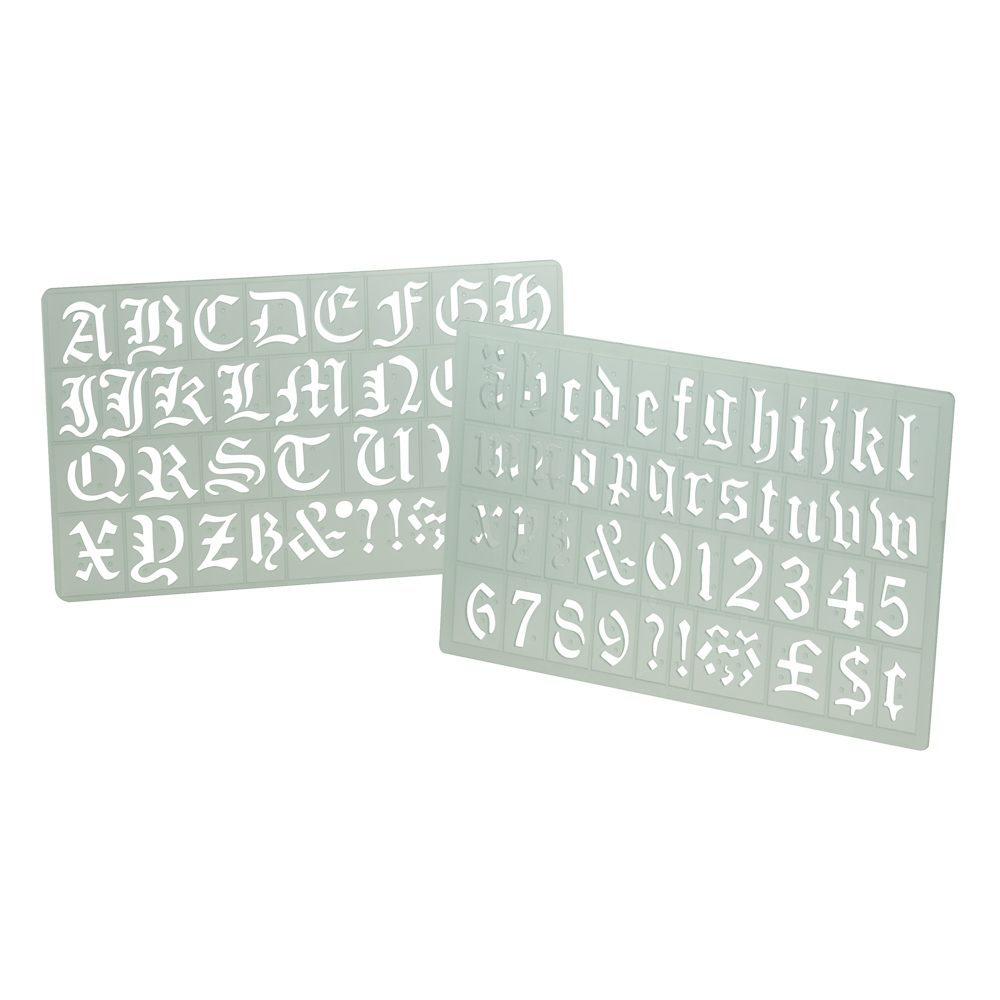 PLANTILLA PLASTICA COX C-3030 LETRAS GOTICAS DE 30MM.