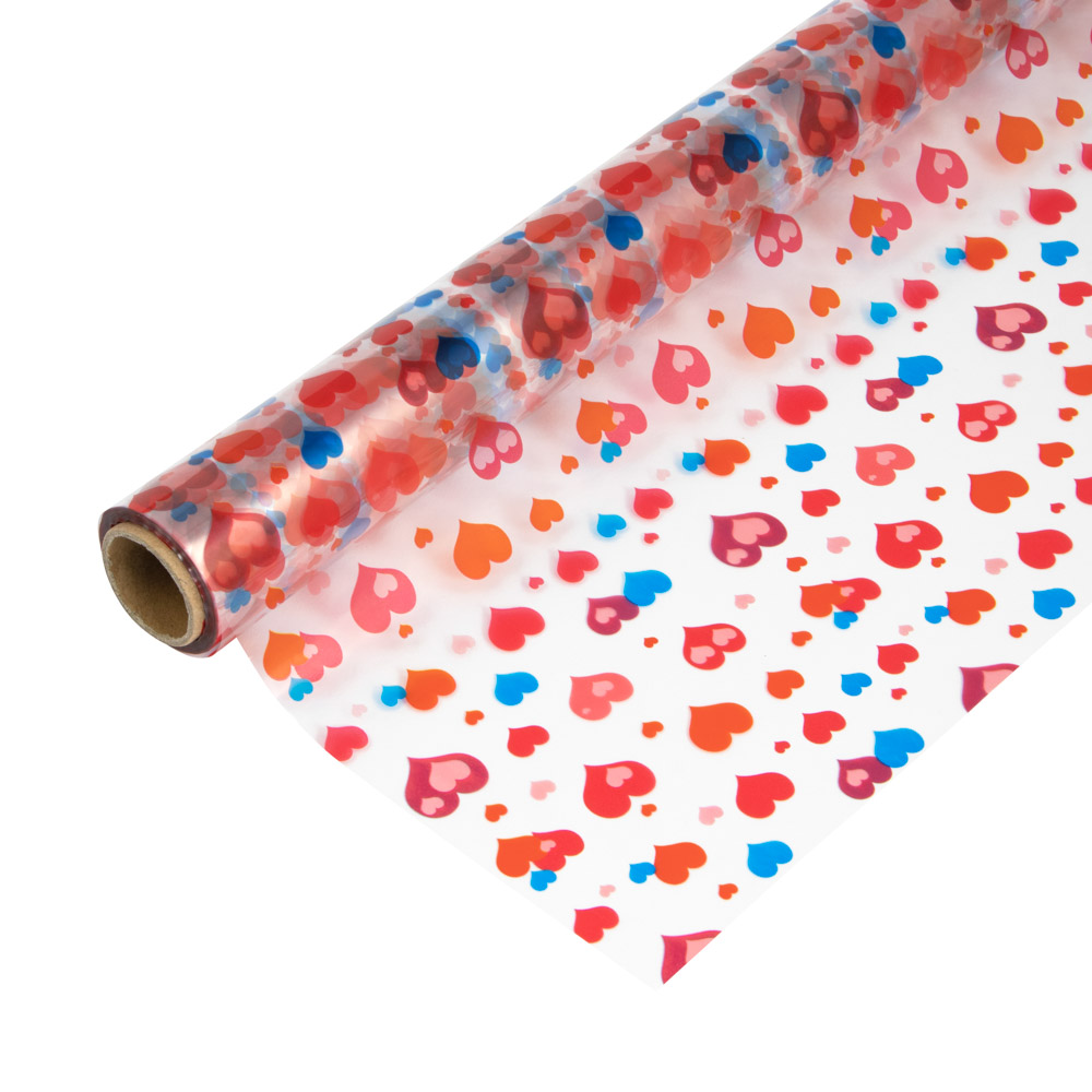 PLASTICO DECORADO FAST ROLLO 50CM.X20M 13-1 CORAZONES