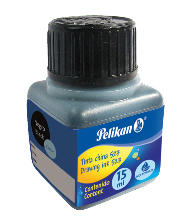 TINTA CHINA PELIKAN 05230017 523 15ML NEGRO