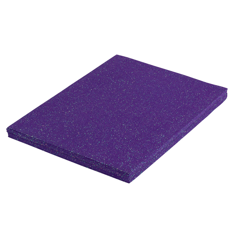 FOAMY CON DIAMANTINA FAST 8.5X11 ARCOIRIS MORADO