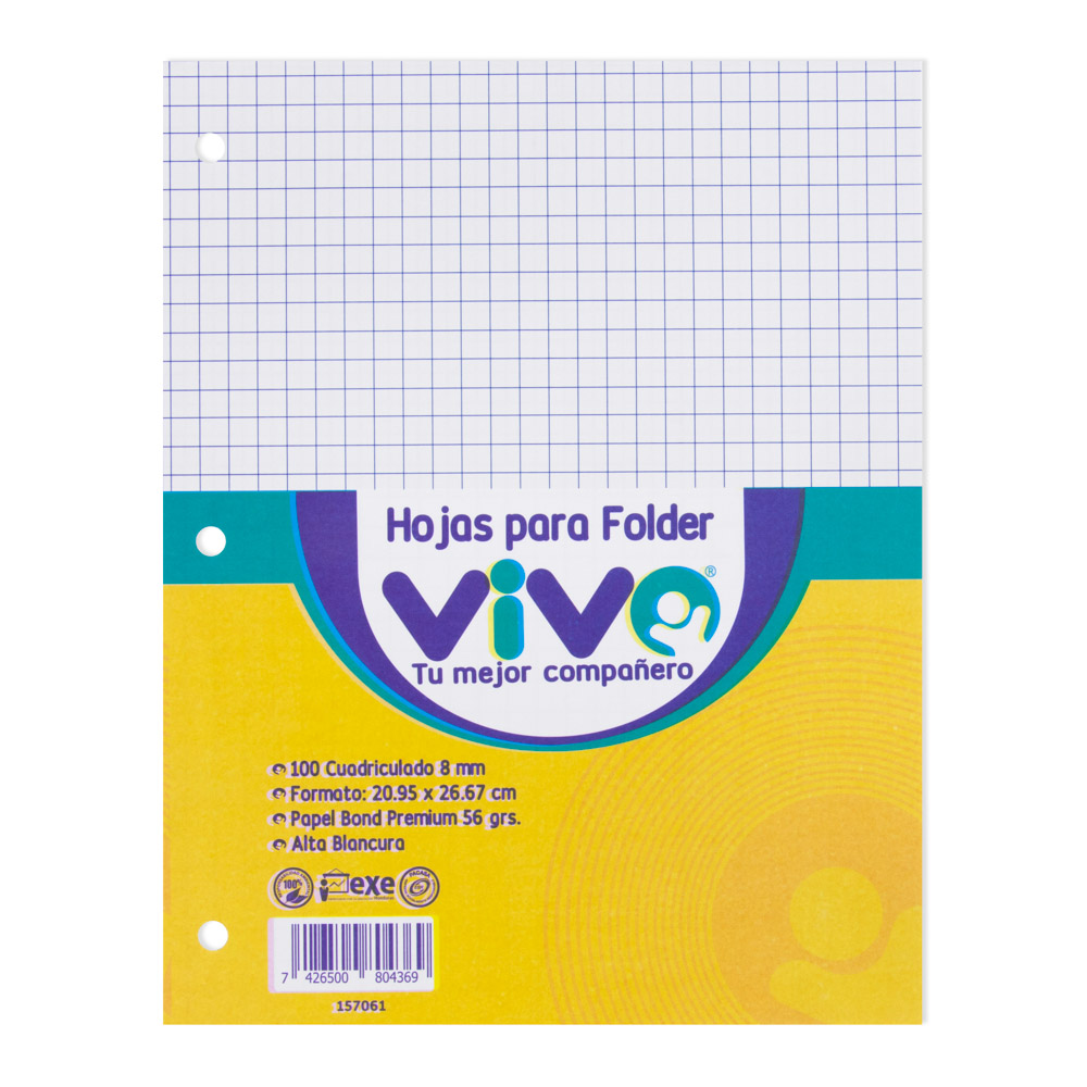 HOJAS CARTA PACASA BX100 CUADROS 8MM