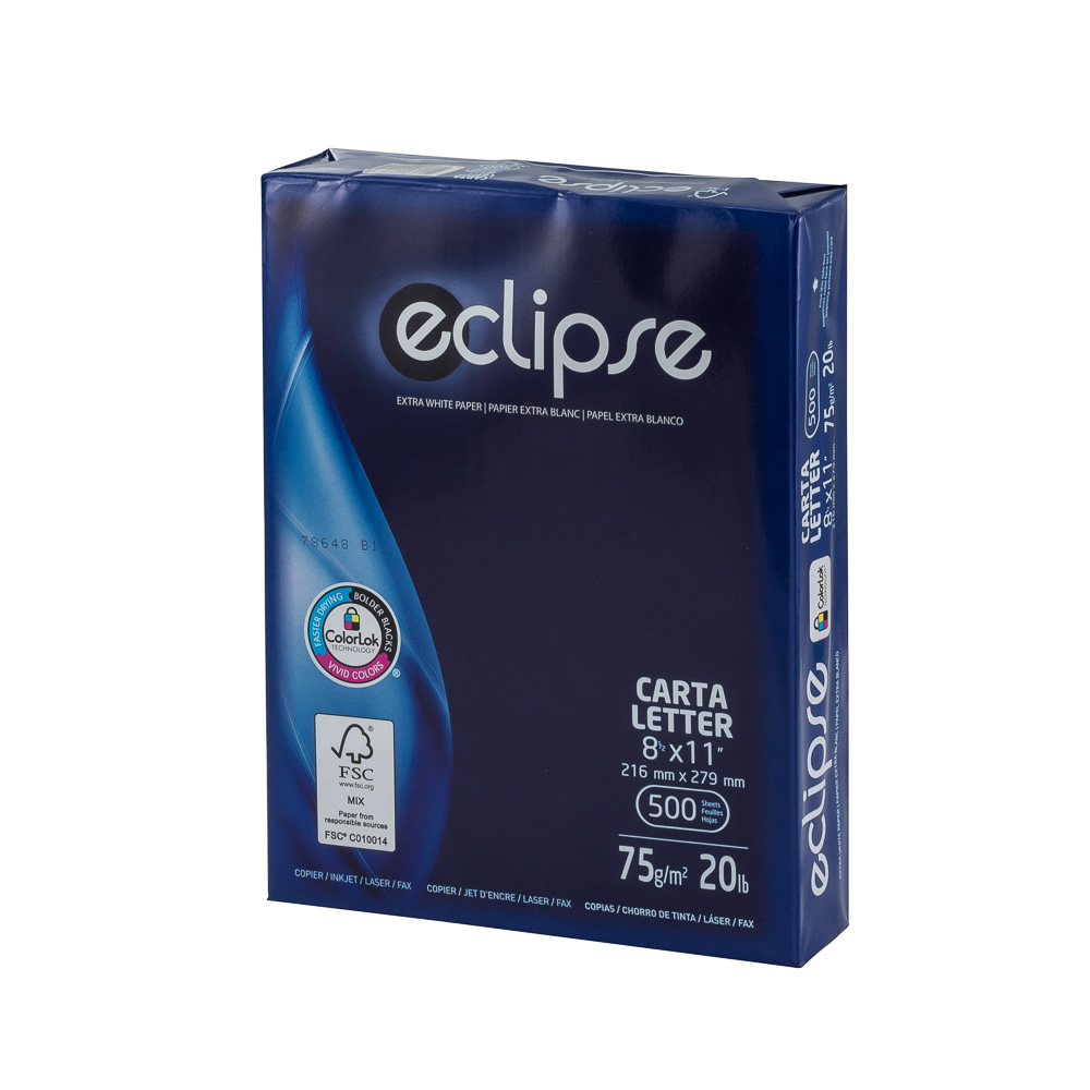 PAPEL BOND P/FOTOCOPIADORA ECLIPSE 75 GRS. RESMA CARTA