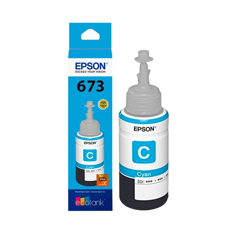 TINTA ORIGINAL EPSON L800 T673220 CYAN 70ML 