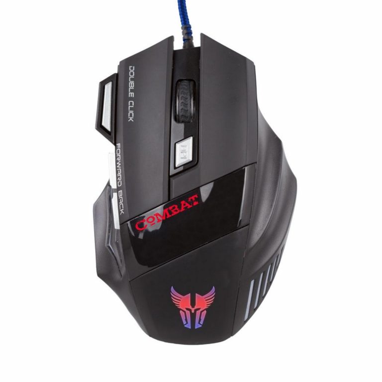 MOUSE GAMING ALÁMBRICO ÓPTICO ARGOM COMBAT MS42 3200DPI 7 BOTONES NEGRO