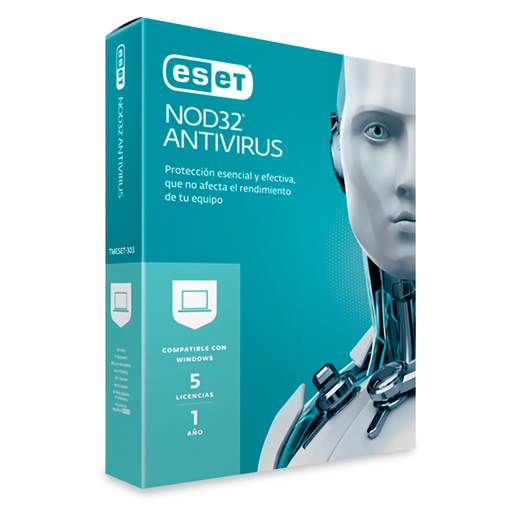 LICENCIA ESSET NOD32 ANTIVIRUS 5 DISPOSITIVOS  1 AÑO 