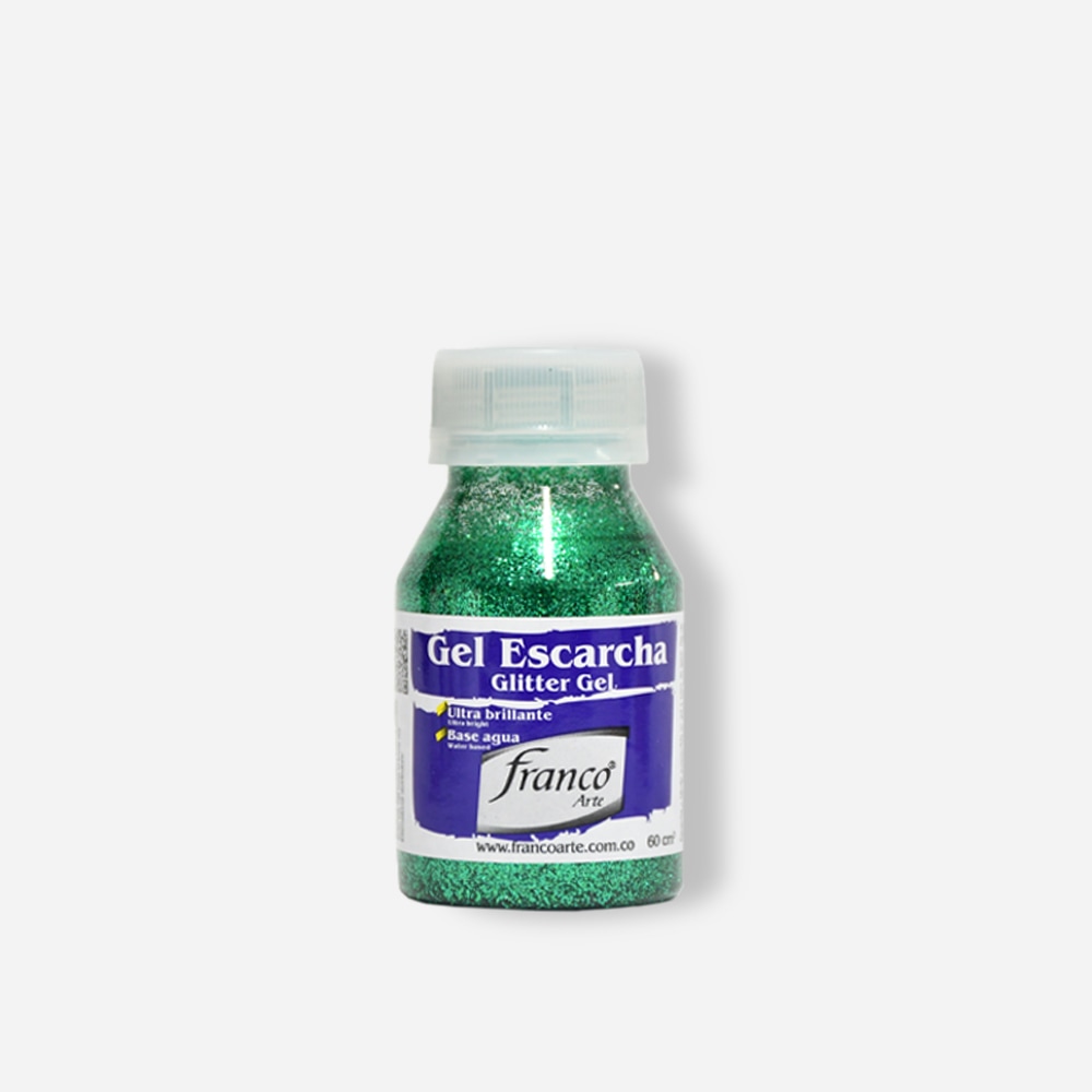 GEL ESCARCHA 60 ML. 028 VERDE FRANCO ARTE