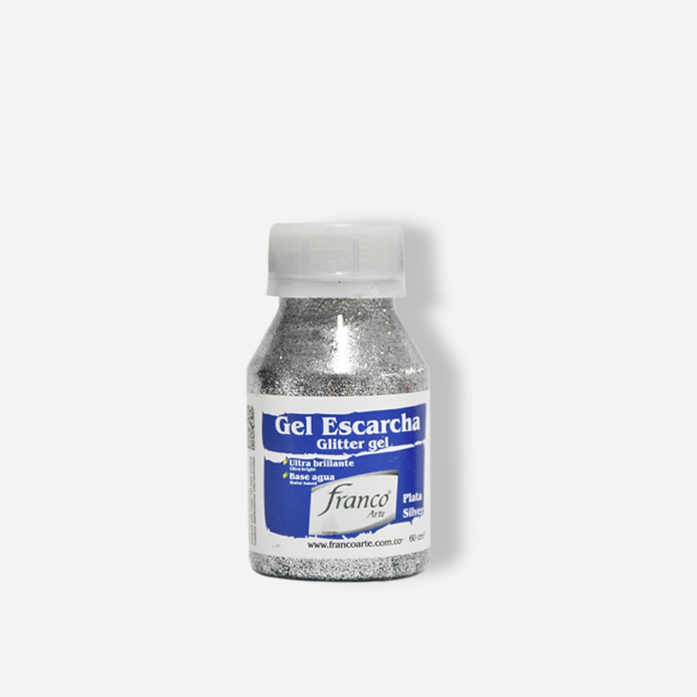 GEL ESCARCHA 60 ML. 029 PLATA FRANCO ARTE