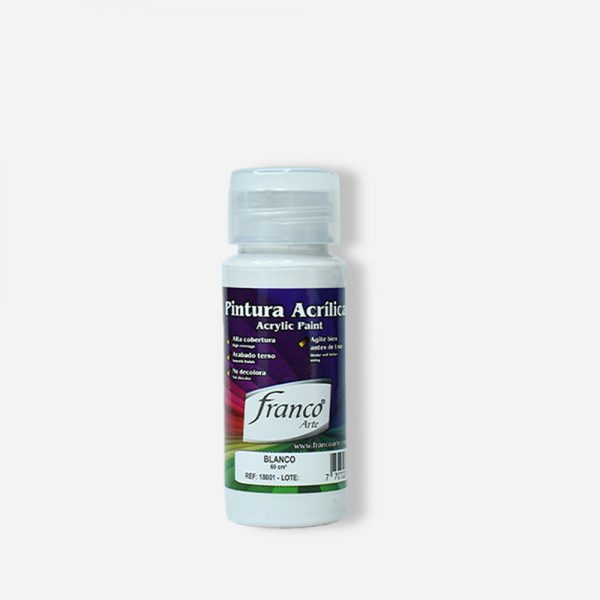 PINTURA ACRILICA 60 ML. 001 BLANCO FRANCO ARTE