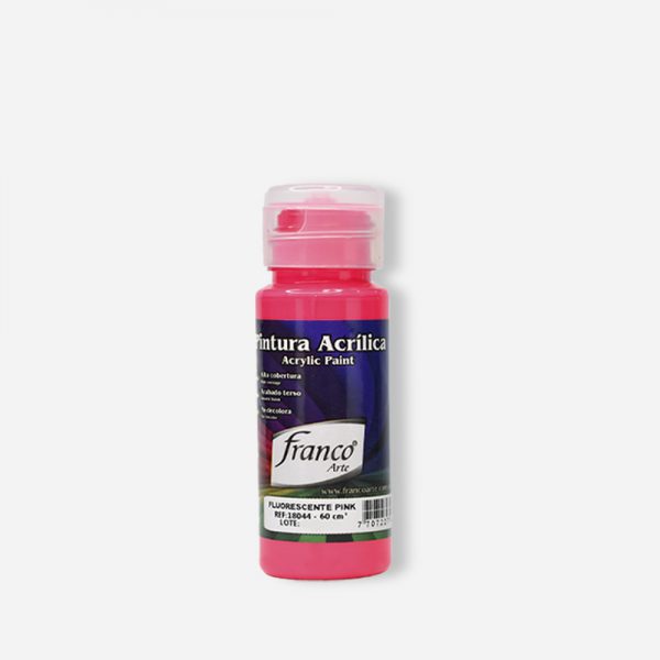 PINTURA ACRILICA 60 ML. 044 PINK FLUORECENTE FRANCO ARTE