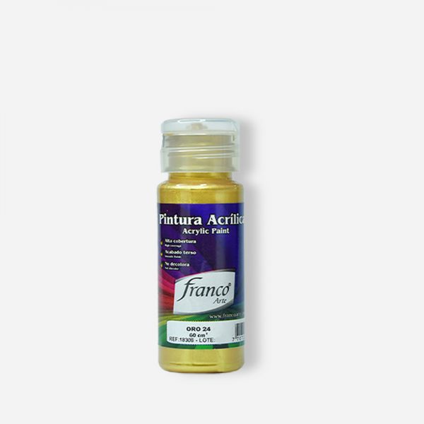 PINTURA ACRILICA 60 ML. 308 ORO 24 FRANCO ARTE