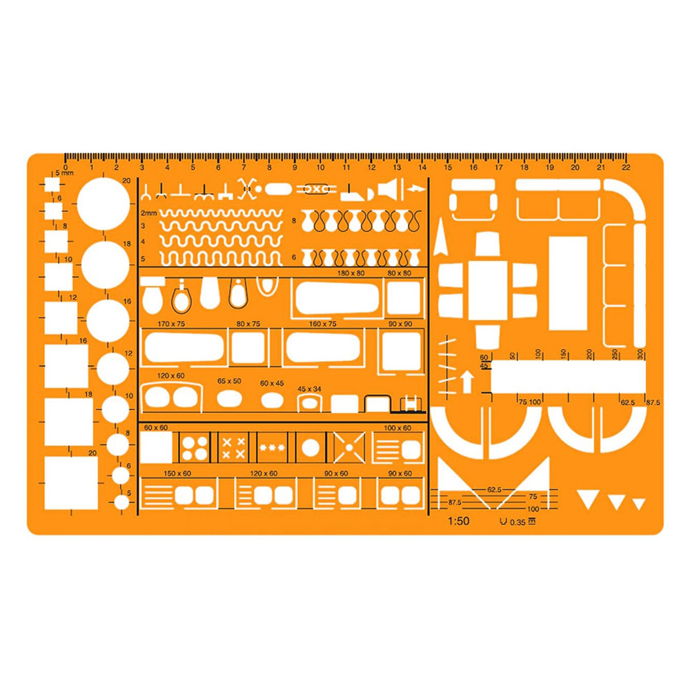 PLANTILLA PLASTICA KREIS TP301 MUEBLES 1:50