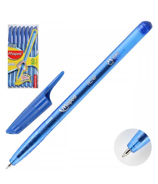 BOLIGRAFO BALL PEN MAPED 224434 ICE ESSENTIALS PUNTO MEDIANO AZUL