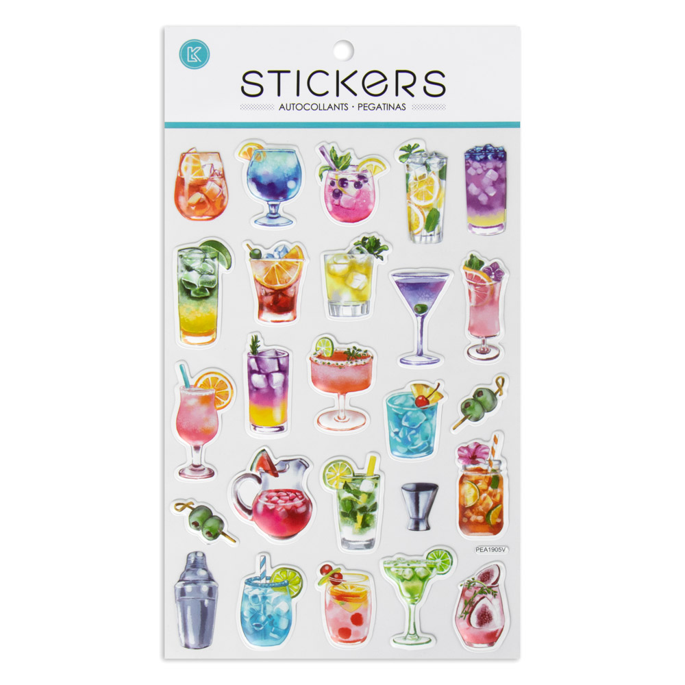 STICKERS LK PEA1905V COCTELES (6X48)