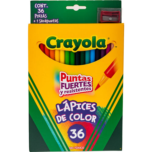 CRAYOLA LAPICES DE MADERA LARGO 36 COL