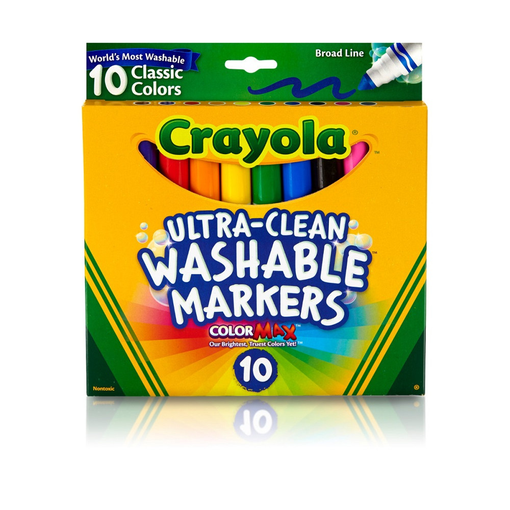 CRAYOLA MARCADOR LAVABLE GRUESO 10 COLORES