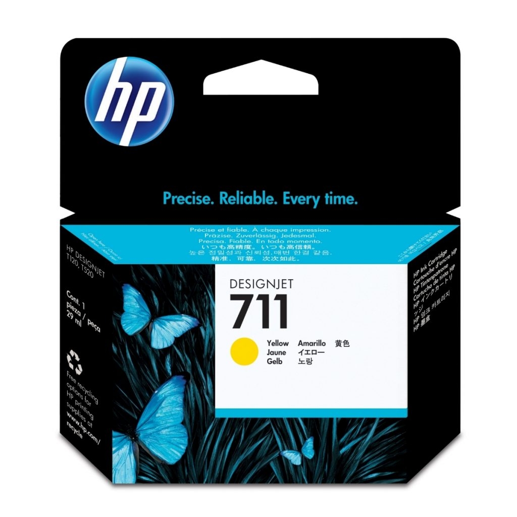 CARTUCHO ORIGINAL HP 711 CZ132A YELLOW 29 ML