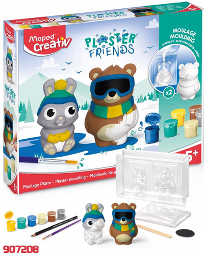 JUGUETE EDUCATIVO MAPED CREATIV 907208 PLASTER FRIENDS MOLDES P/YESO WINTER VARIOS