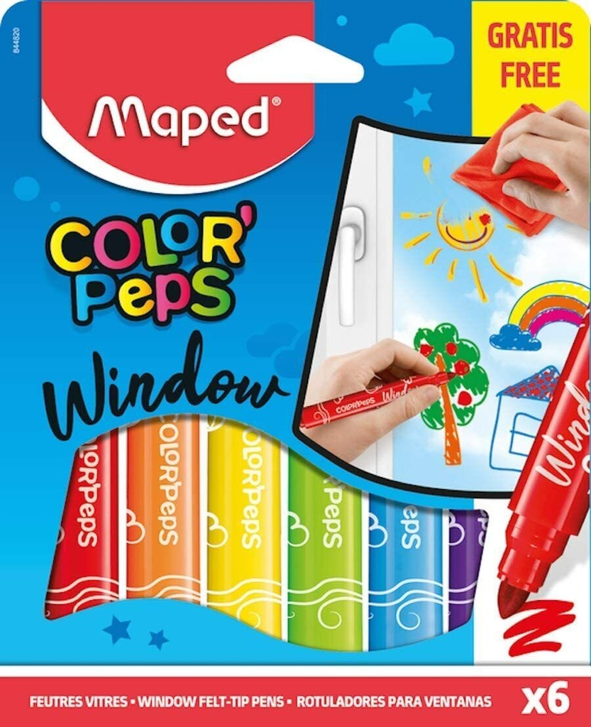 MARCADOR ESPECIAL MAPED 844820 WINDOW 6 COLORES