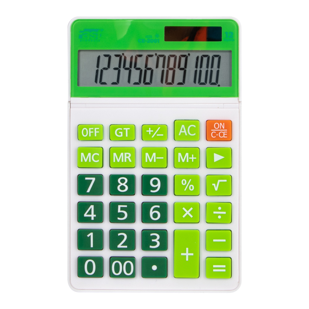 CALCULADORA P/ESCRITORIO FAST CE-2001 12 DIG. VERDE