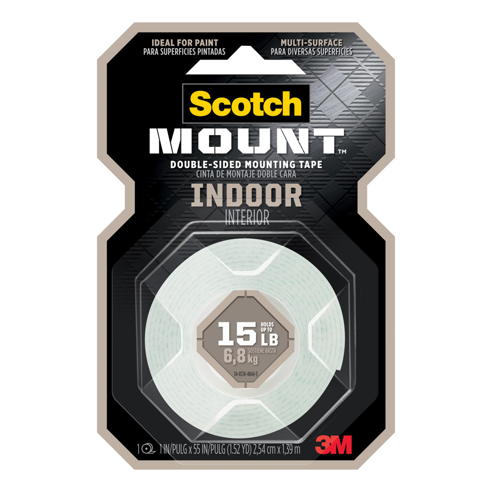 CINTA ADHESIVA SCOTCH 214H MOUNTING INTERIORES 1"X55"