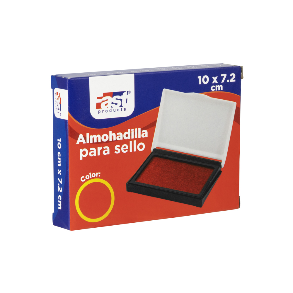 ALMOHADILLA P/SELLO FAST 10X7.2 CMS ROJO