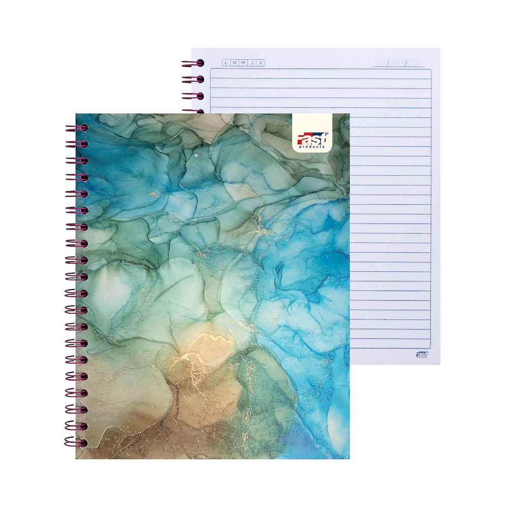 CUADERNO DOBLE ANILLO FAST 150H GLITTER (6X4)