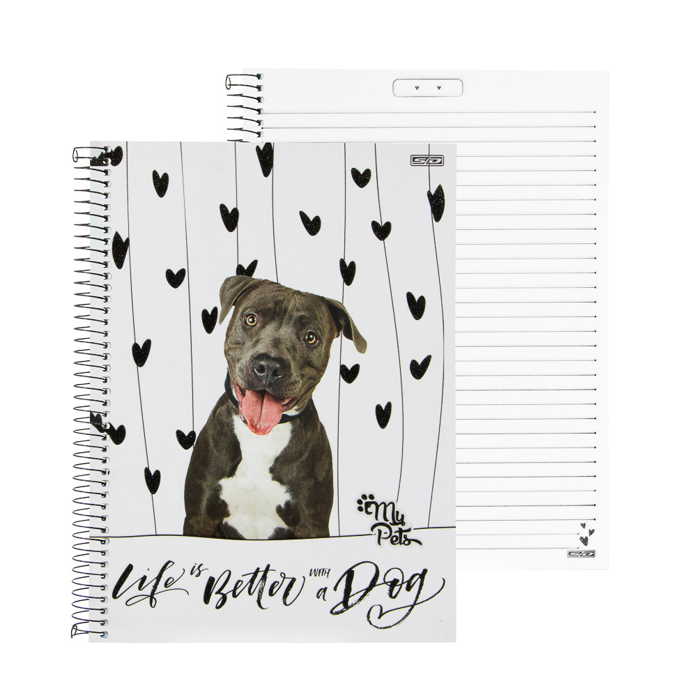 CUADERNO CON ESPIRAL SD 10189 T DURA 160H MY PETS (6X4)