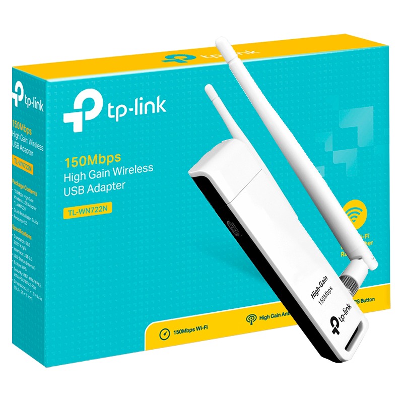 ADAPTADOR DE RED USB A WI-FI TP-LINK TL-WN722N 150MBPS