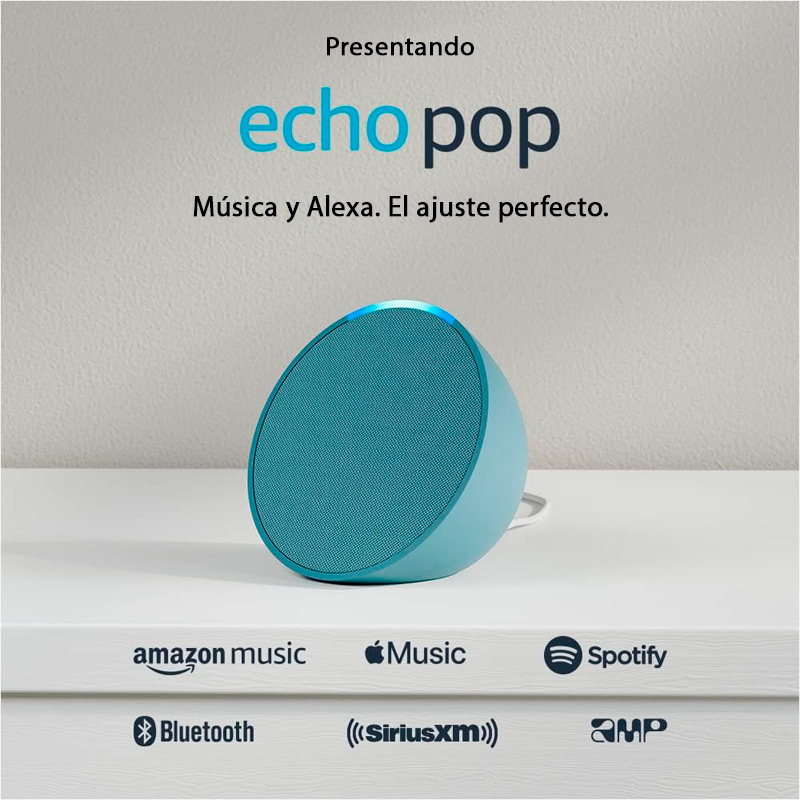 BOCINA INTELIGENTE AMAZON ECHO POP SMART CELESTE CON ALEXA