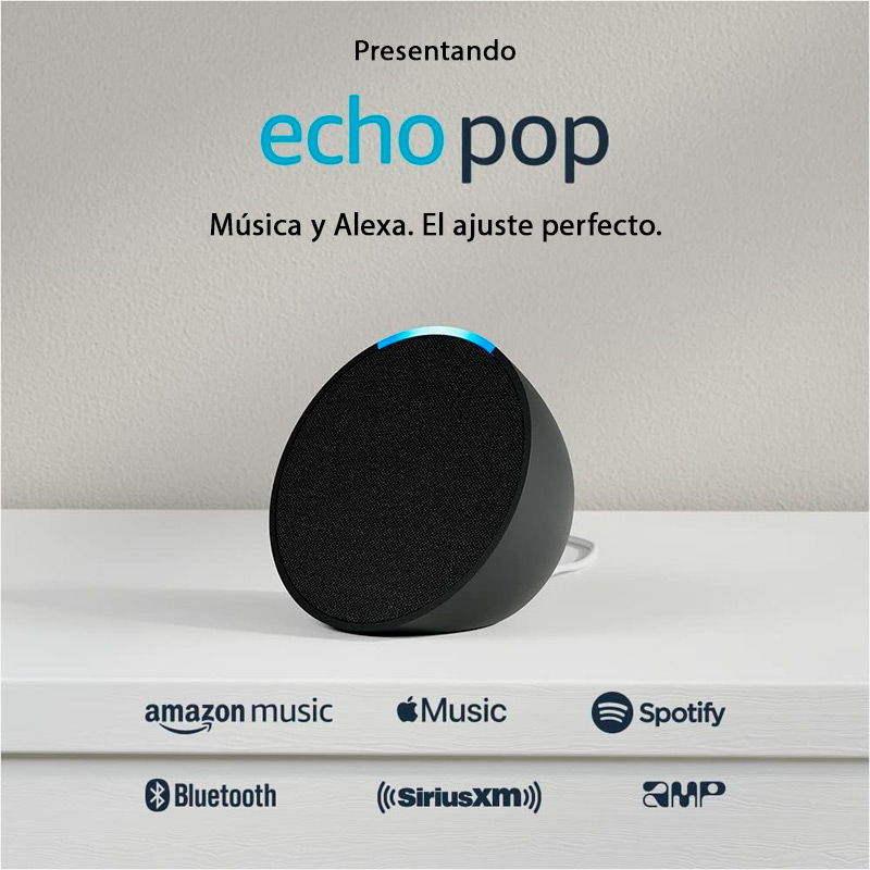 BOCINA INTELIGENTE AMAZON ECHO POP SMART NEGRO CON ALEXA (copia)