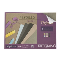 [54024] BLOCK PASTEL FABRIANO 46221297 30H. COL. OBSC. 160GR. 8..25 X12"