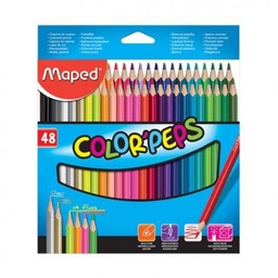 [20403033] CRAYON DE MADERA MAPED 832048 COLOR PEPS TRIANGULAR, 48 COLORES