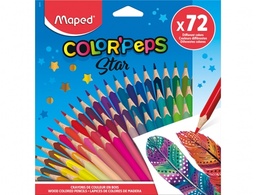 [20403087] CRAYON DE MADERA MAPED 832072 LARGO COLOR PEPS STAR 72 COLORES