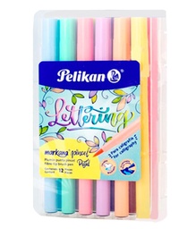 [20707058] MARCADOR EN ESTUCHE PELIKAN 30341201 MARKANA PINCEL PASTEL 12 COLORES