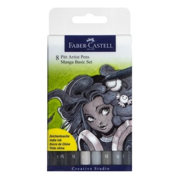 [51726] MARCADORES EN ESTUCHE FABER CASTELL 167107  MANGA 8 COL.