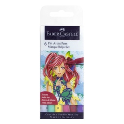 [51727-1] MARCADORES EN ESTUCHE FABER CASTELL 167155 6 COL SHOJO MANGA